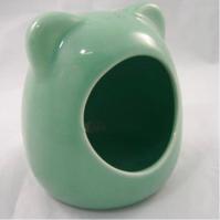 小貓型陶瓷杯-綠色